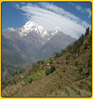 View of Annapurna range from Landruk - Everest Annapurna and cHitwan adventures