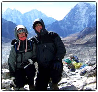 Pascal and Danielle in Everest trek
