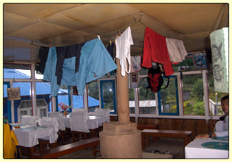 Dining Hall of Tea House in Nepal