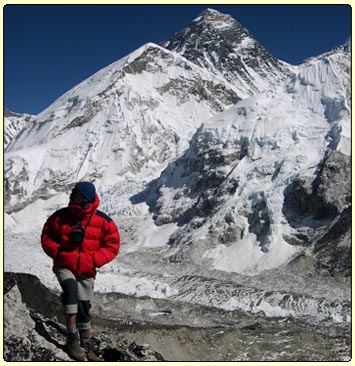 At the foot of Mount Everest,