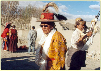 King of Mustang taking part at the end of Tiji Festival in Lo-Manthang  Mustang - Nepal, Nepal Trekking, Trekking in Nepal, Nepal Mustang Trek, Mustang Dolpo Trek