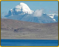 Kailash masnarovar  yatra - view from the lake 